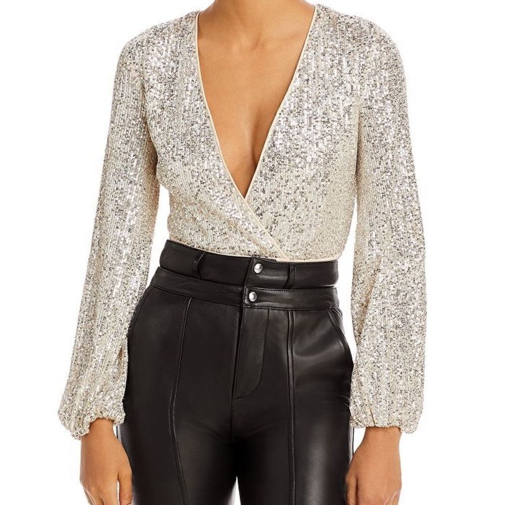 Bardot NWT Sequins Bodysuit XS